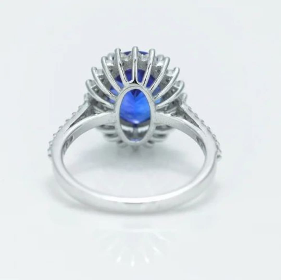 14k White Gold 3.24 Carat Tanzanite Ring