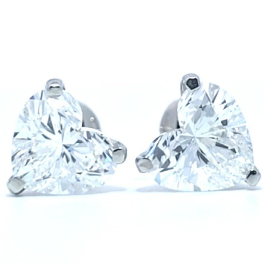 Earrings Platinum - 4.01ct. tw. Diamond (Lab-grown) - DVS1,Exact Matching Pair