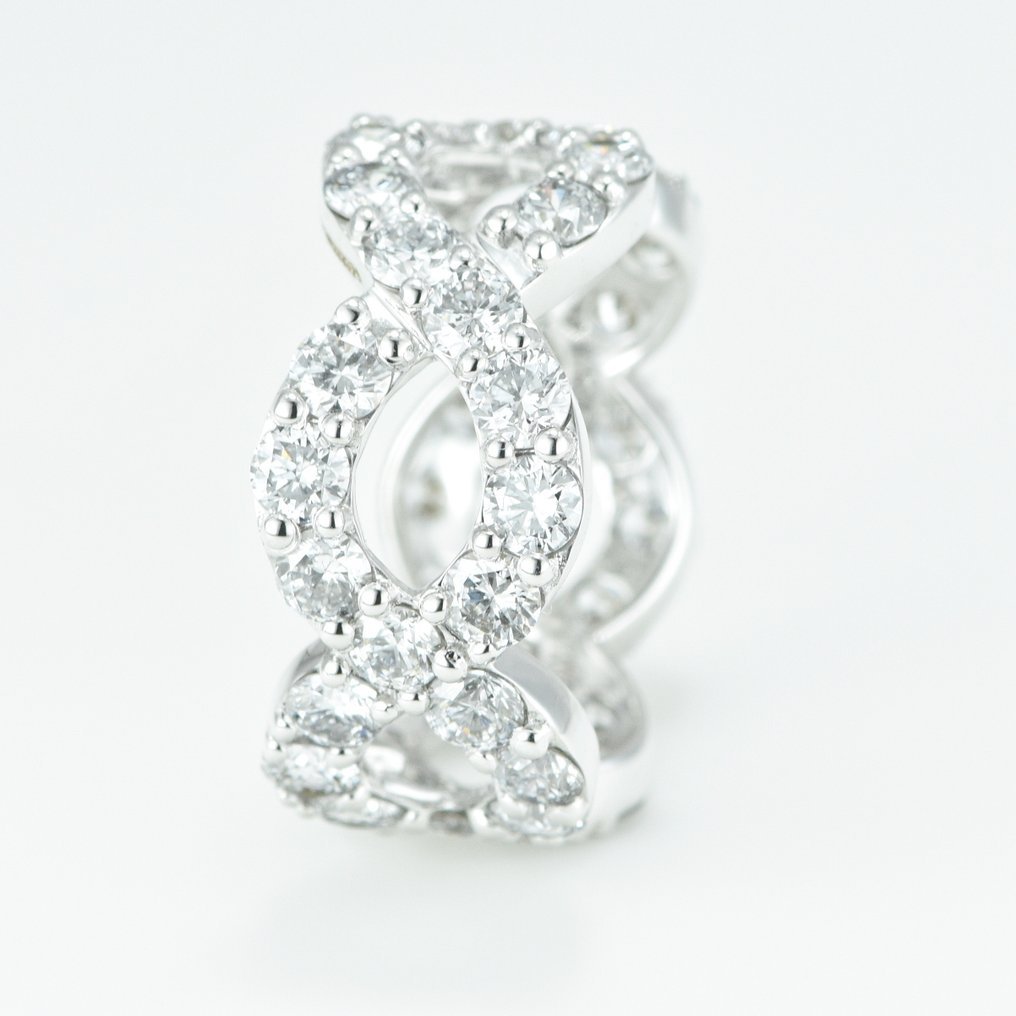 Ring - 14 kt. White gold - 4.69ct. tw. Diamond (Lab-grown) - Wedding Band