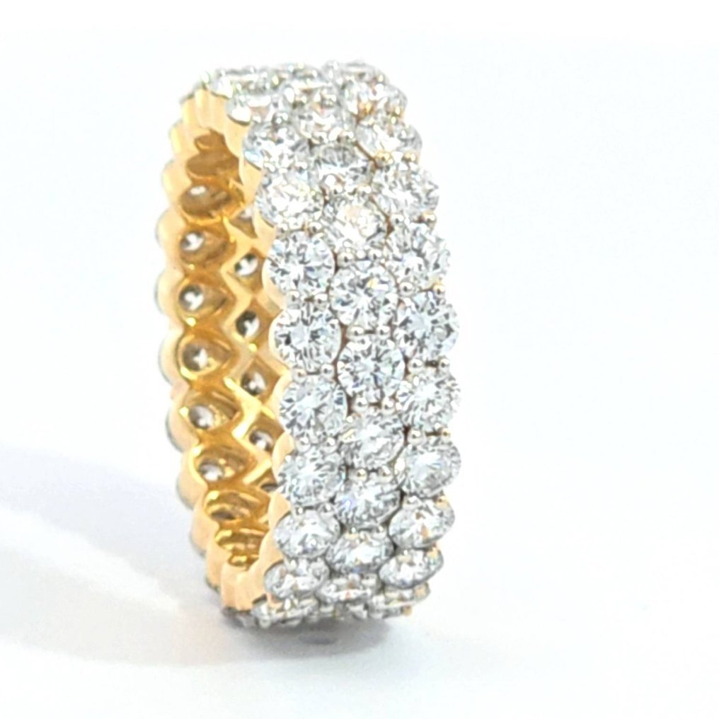 Ring - 14 kt. Yellow gold - 4.49ct. tw. Diamond (Lab-grown) - Wedding Band