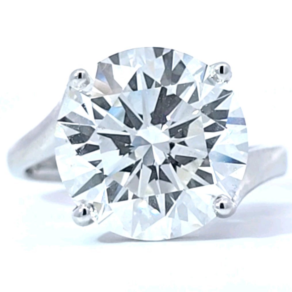 Ring Platinum - 7.03ct. tw. Diamond (Lab-grown) - Perfect Gift For Her