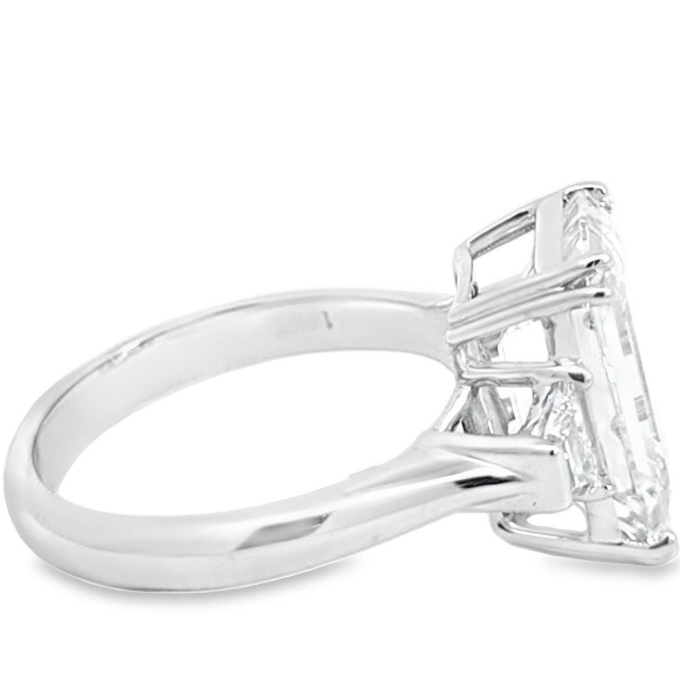 Ring - 14 kt. White gold - 5.38ct. tw. Diamond (Lab-grown) - Diamond