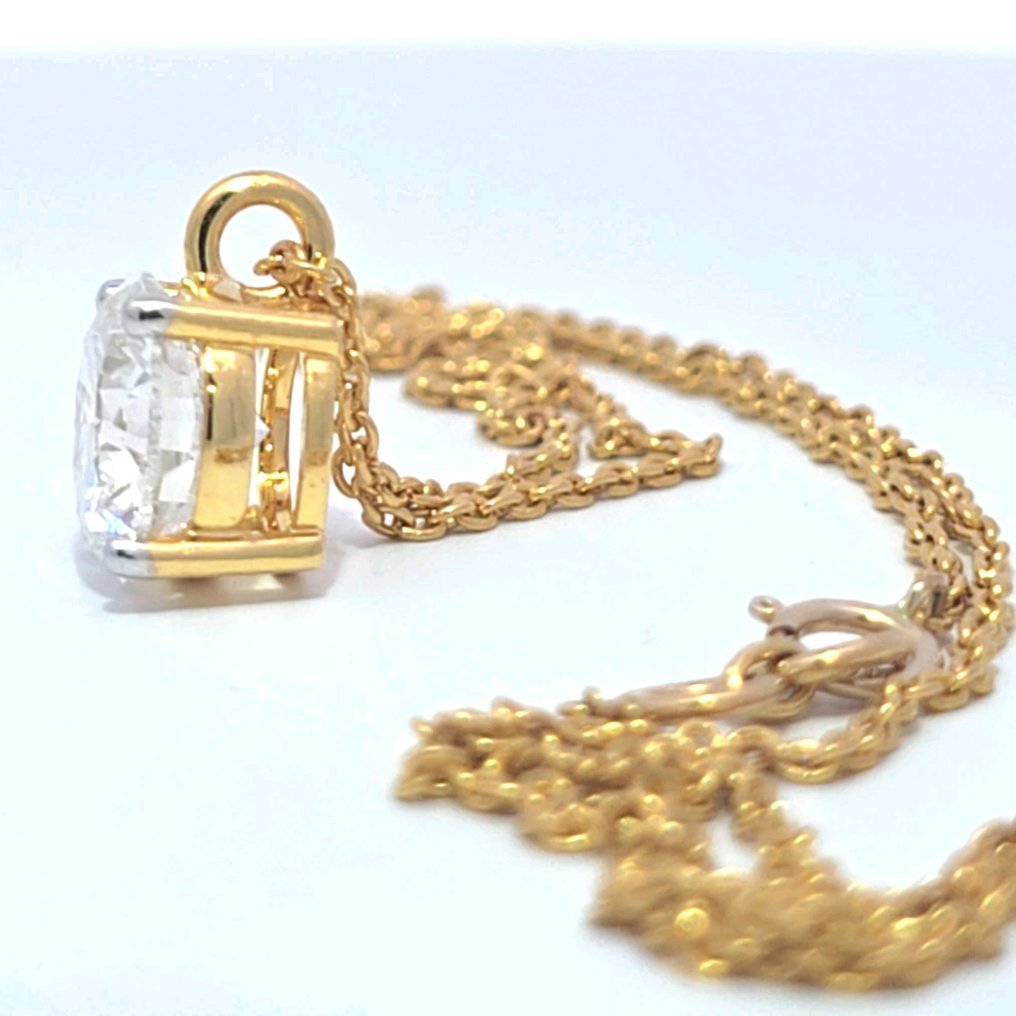 Necklace - 14 kt. Yellow gold - 3.01ct. tw. Diamond (Lab-grown) - F,VVS2