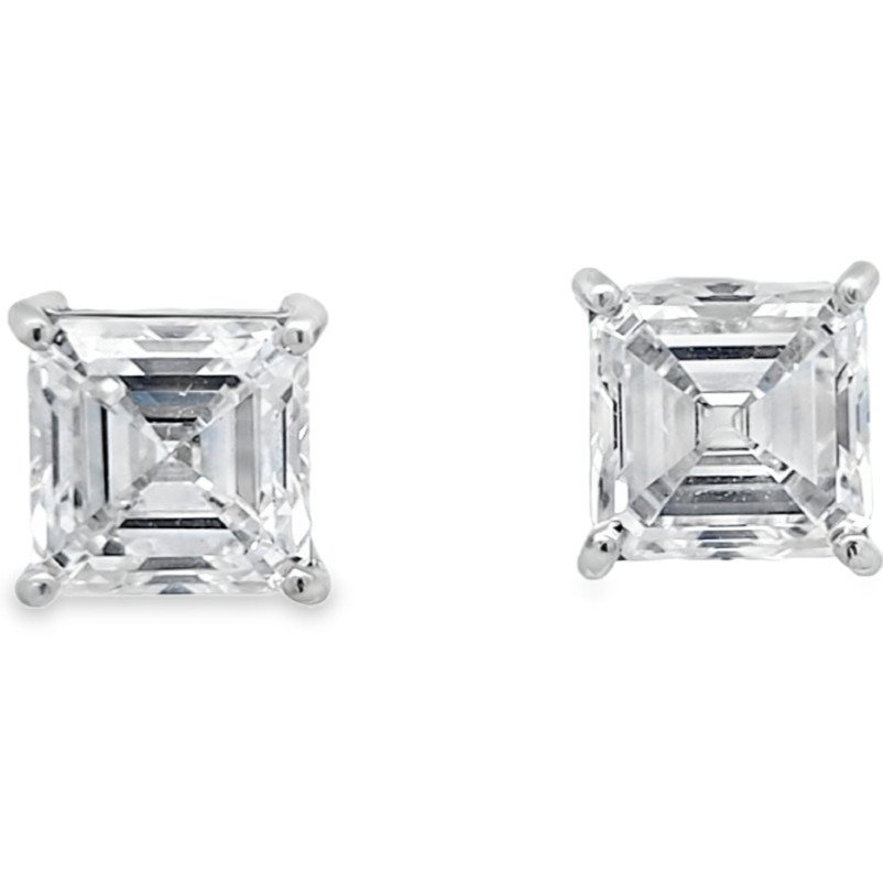 Earrings Platinum - 7.02ct. tw. Diamond (Lab-grown) - E, VVS2