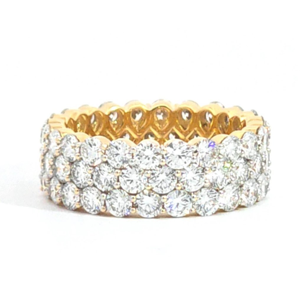 Ring - 14 kt. Yellow gold - 4.49ct. tw. Diamond (Lab-grown) - Wedding Band