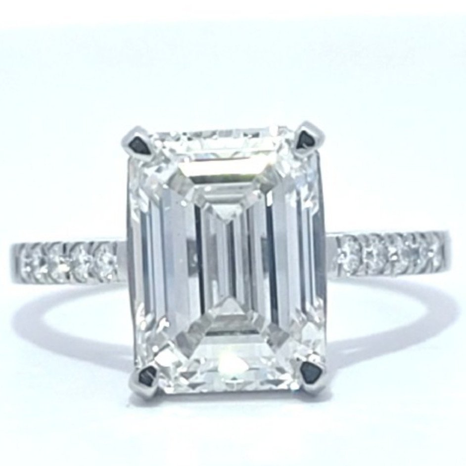 Ring Platinum - 4.20ct. tw. Diamond (Lab-grown) - Diamond - Engagement Ring