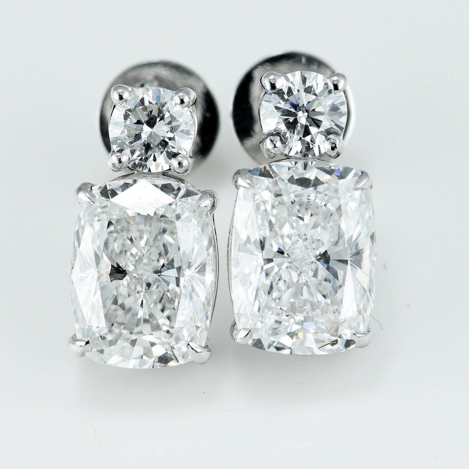Earrings - 14 kt. White gold - 4.56 tw. Diamond (Lab-grown) - Diamond