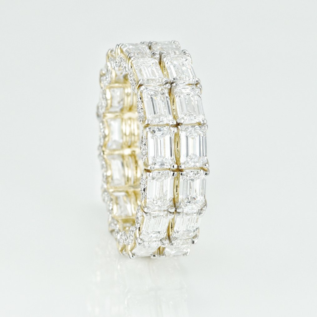 Ring - 14 kt. White gold - 6.54ct. tw. Diamond (Lab-grown) - Wedding Band