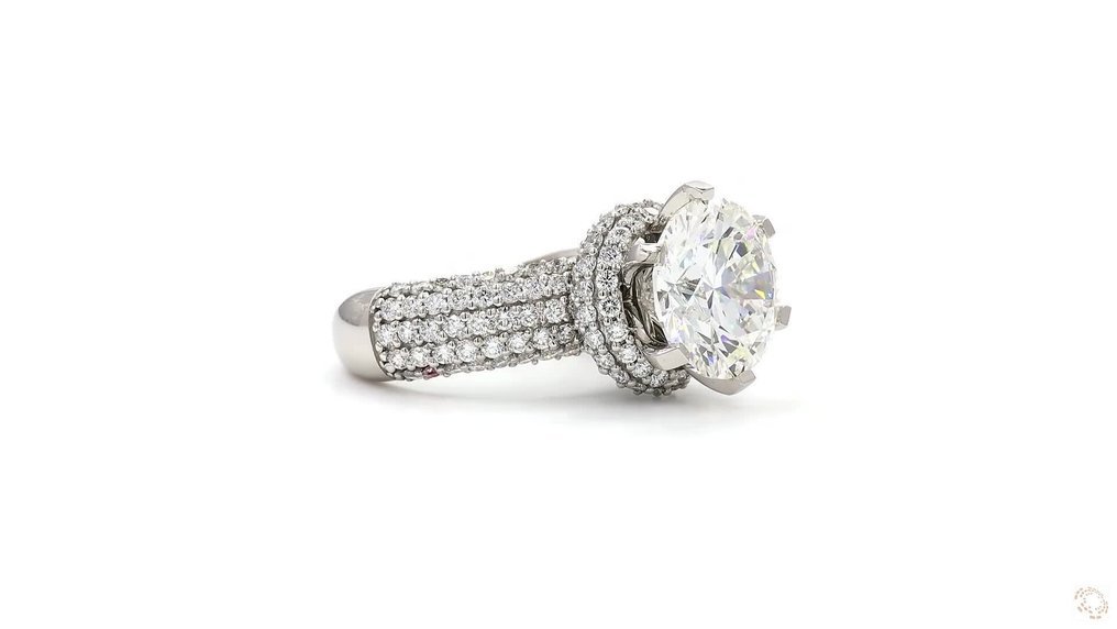 Ring Platinum - 6.92ct. tw. Diamond (Lab-grown) - Diamond