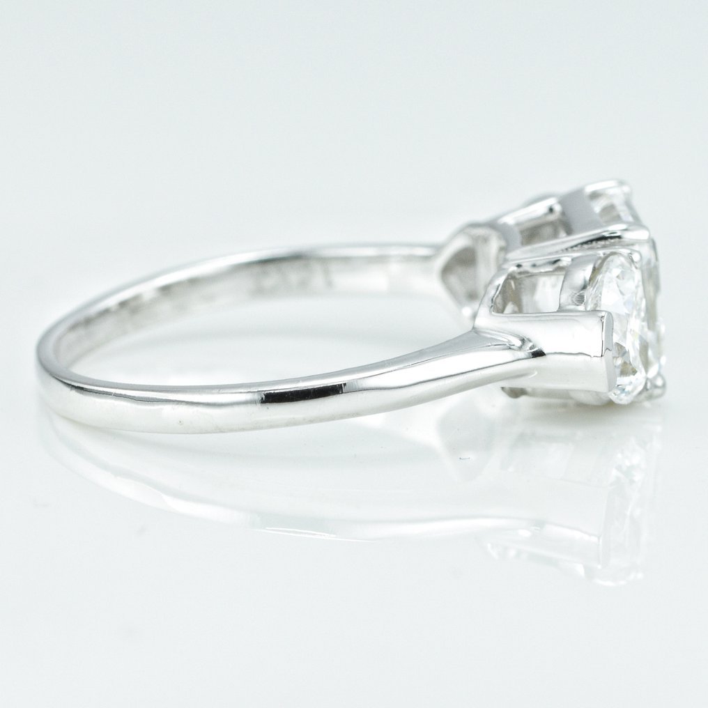 Ring - 14 kt. White gold - 3.06ct. tw. Diamond (Lab-grown) - Diamond
