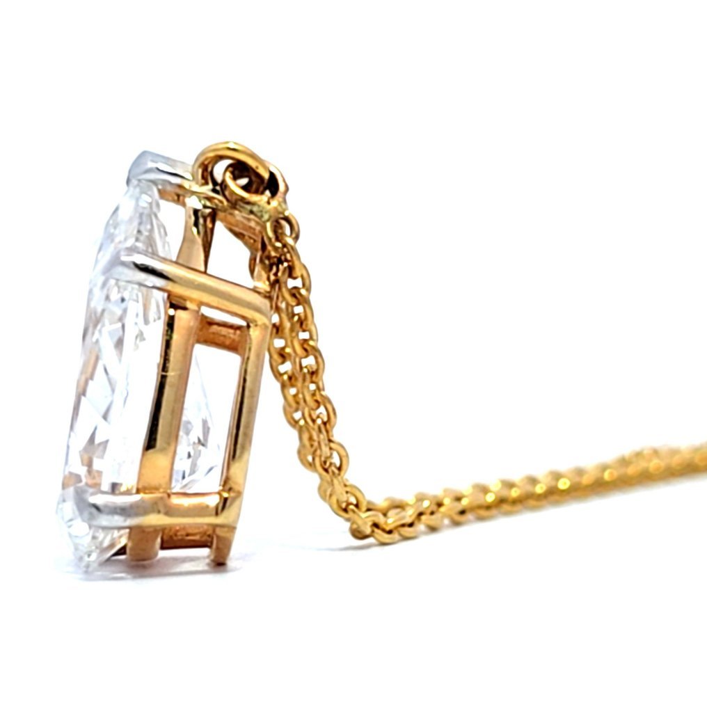 Necklace - 14 kt. Yellow gold - 4.05ct. tw. Diamond (Lab-grown) - E,VS1