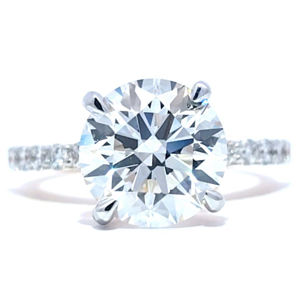 Ring - 14 kt. Yellow gold - 4.02ct. tw. Diamond (Lab-grown) - Diamond - Exceptional Ring, E VS1