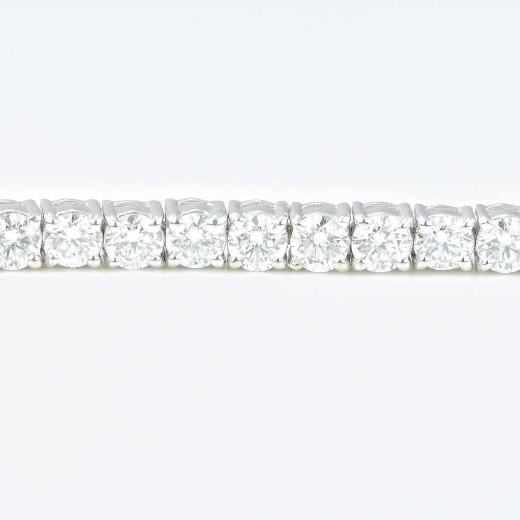 Tennis bracelet - 14 kt. White gold - 3.61ct. tw. Diamond (Natural) - VVS