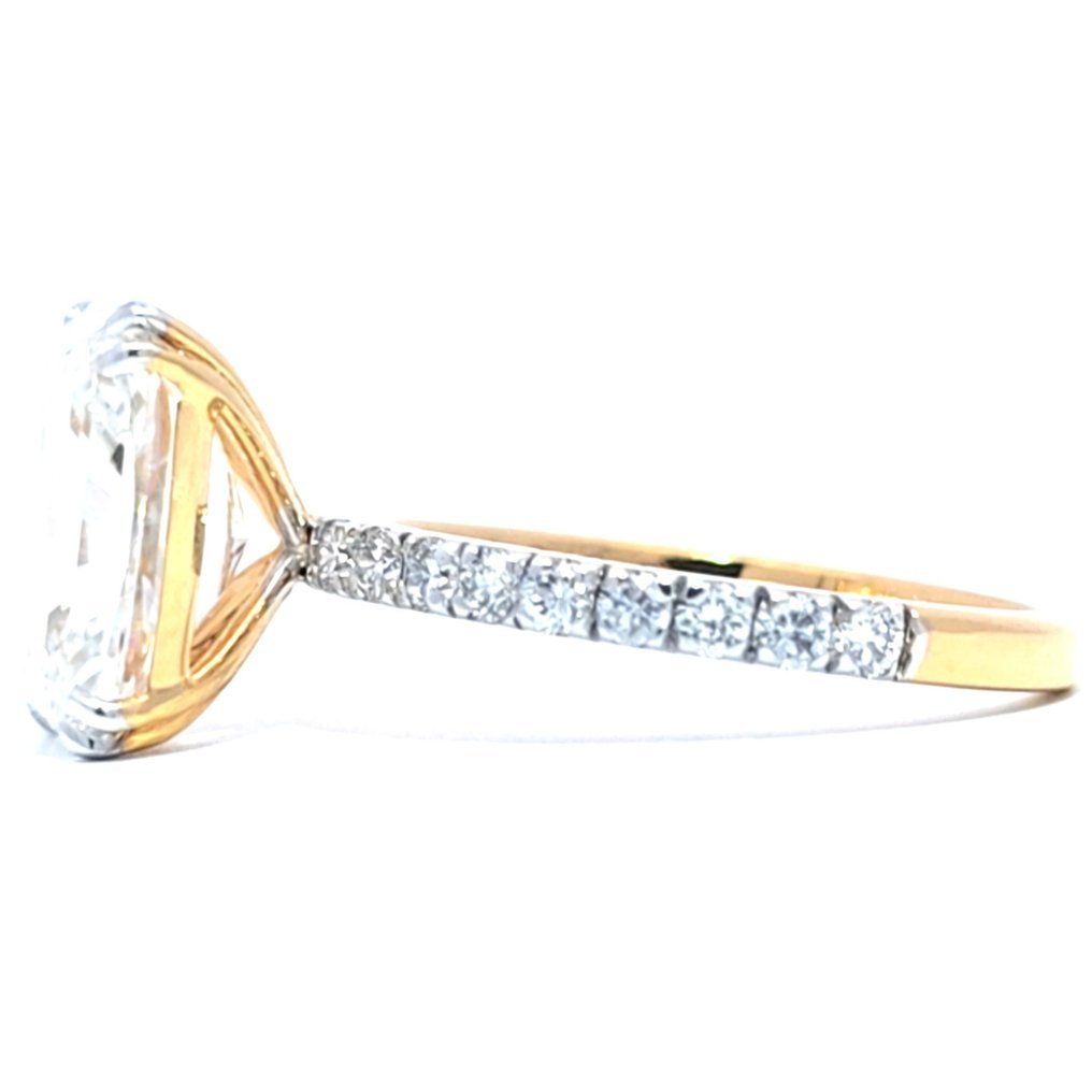 Ring - 14 kt. Yellow gold - 4.41ct. tw. Diamond (Lab-grown) - Diamond - VVS2