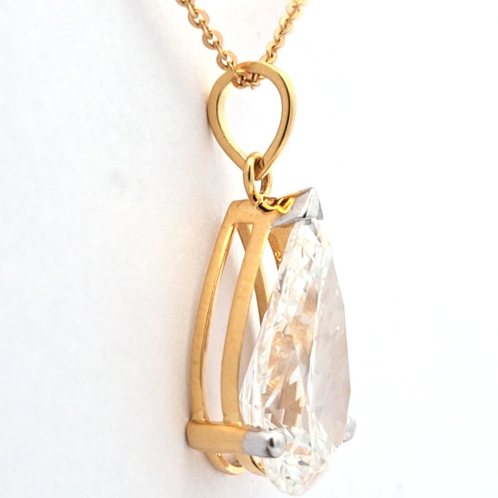 Necklace - 18 kt. Yellow gold - 6.02ct. tw. Diamond (Lab-grown) - VVS2