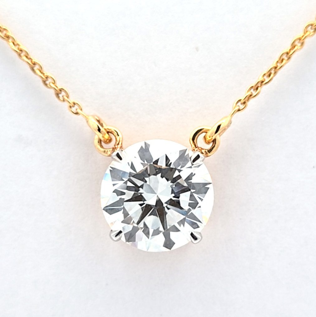 Necklace - 14 kt. Yellow gold - 5.02ct. tw. Diamond (Lab-grown)