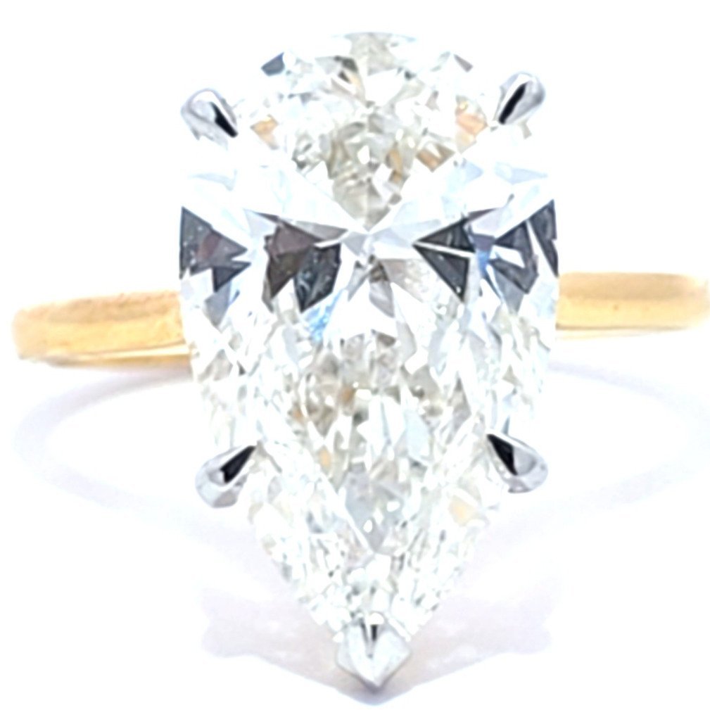 Ring - 14 kt. Yellow gold - 5.07ct. tw. Diamond (Lab-grown) - IGI CERTIFIED