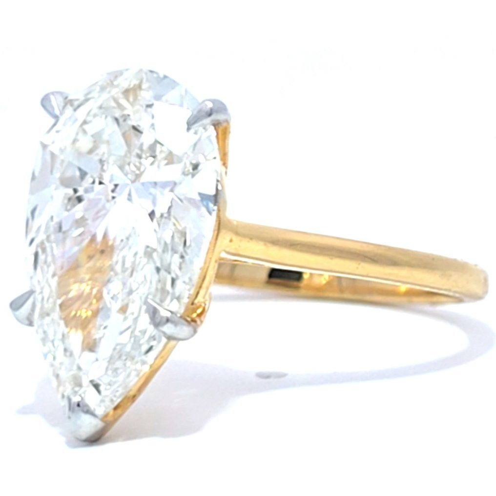 Ring - 14 kt. Yellow gold - 5.07ct. tw. Diamond (Lab-grown) - IGI CERTIFIED