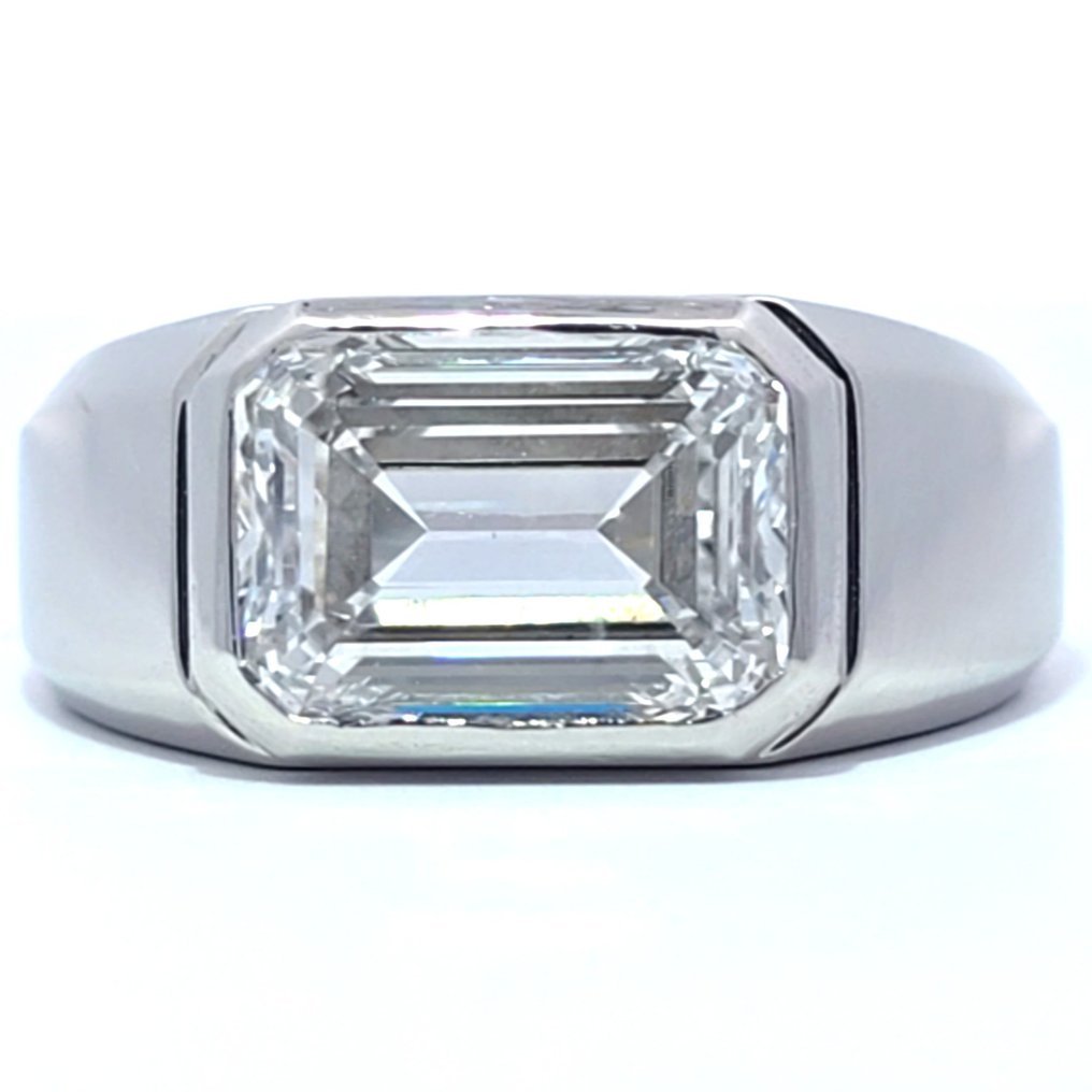 Ring Platinum - 5.01ct. tw. Diamond (Lab-grown) - MEN'S RING, E ,VS1