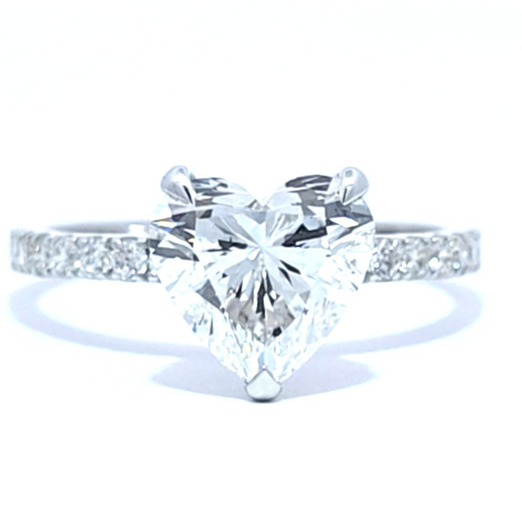 Ring - 14 kt. White gold - 2.29ct. tw. Diamond (Lab-grown) - Diamond - E VS1