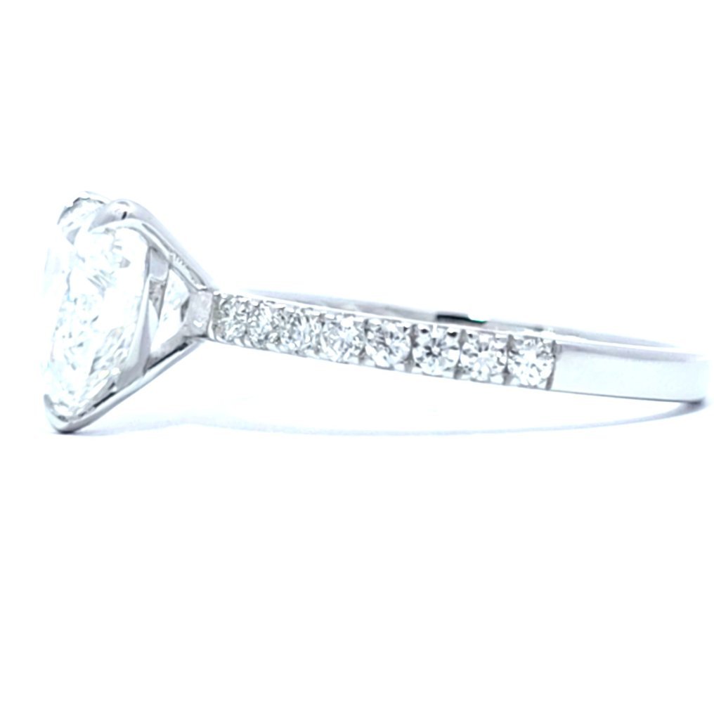Ring - 14 kt. White gold - 2.29ct. tw. Diamond (Lab-grown) - Diamond - E VS1