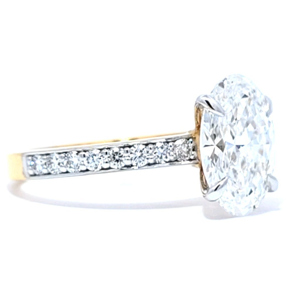 Ring - 14 kt. Yellow gold - 2.31ct. tw. Diamond (Lab-grown) - Diamond - D, VS1