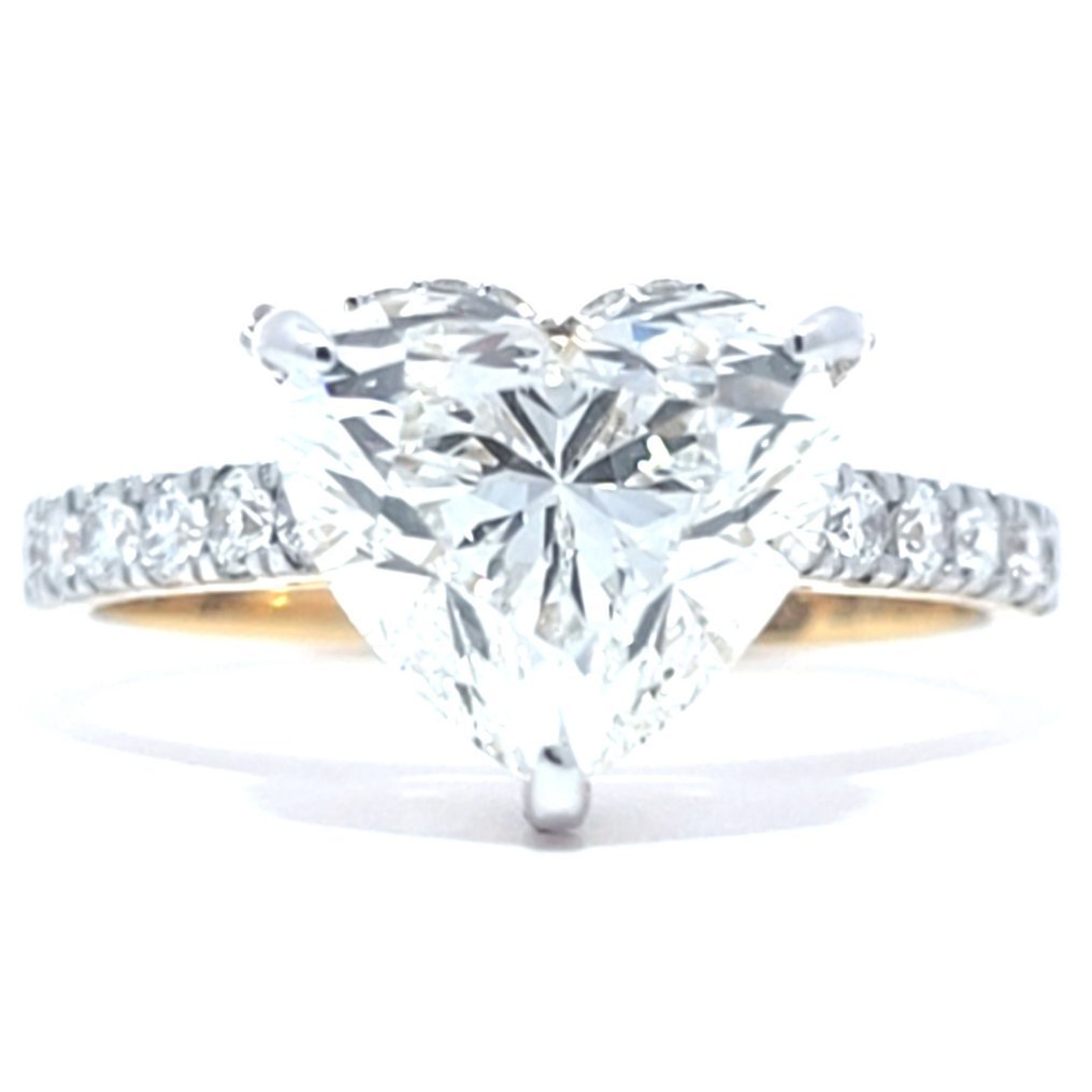 Ring - 14 kt. Yellow gold - 3.48ct. tw. Diamond (Lab-grown) - Diamond - Exceptional Ring, E VS1