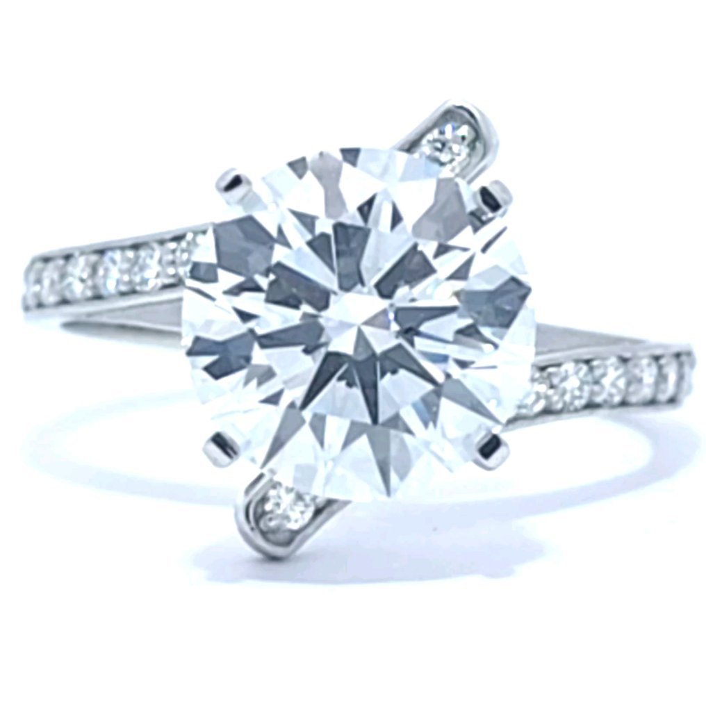 Ring Platinum - 3.28ct. tw. Diamond (Lab-grown) - Diamond