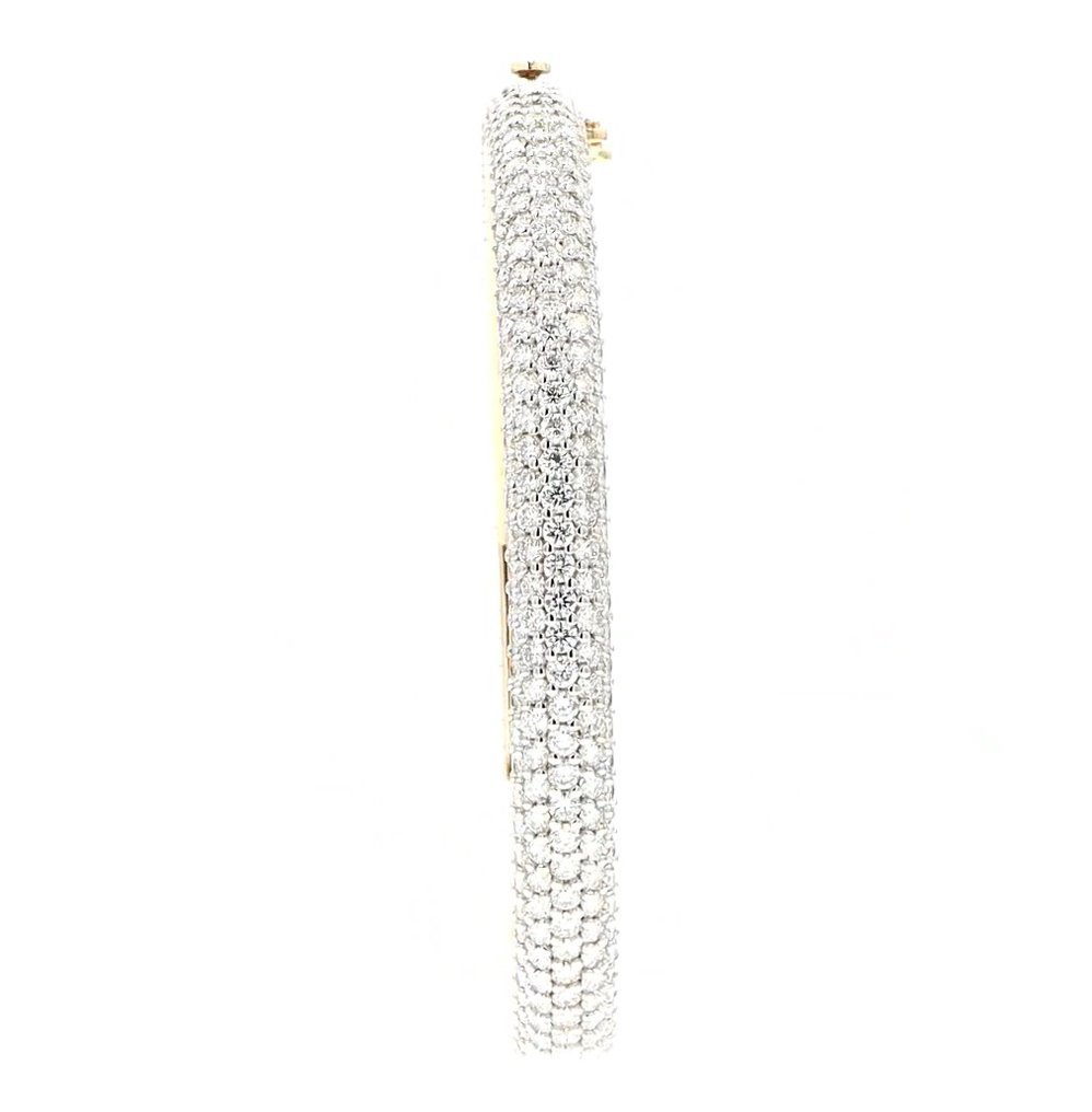 Bangle - 14 kt. Yellow gold - 10.93ct. tw. Diamond (Lab-grown)