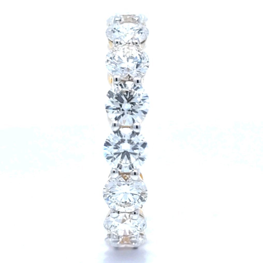Ring - 14 kt. Yellow gold - 4.04ct. tw. Diamond (Lab-grown) - Engagement Ring