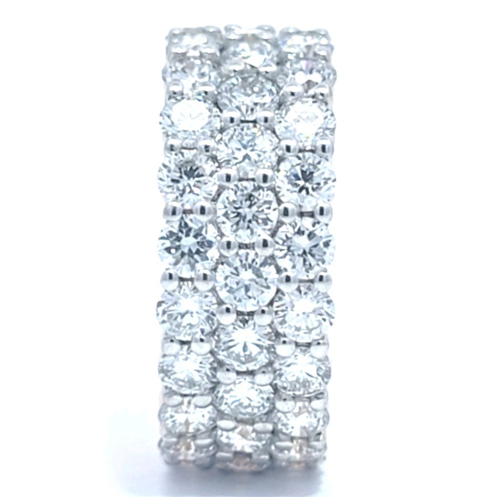 Ring - 14 kt. Yellow gold - 5.08ct. tw. Diamond (Lab-grown) - E-F , VVS-VS