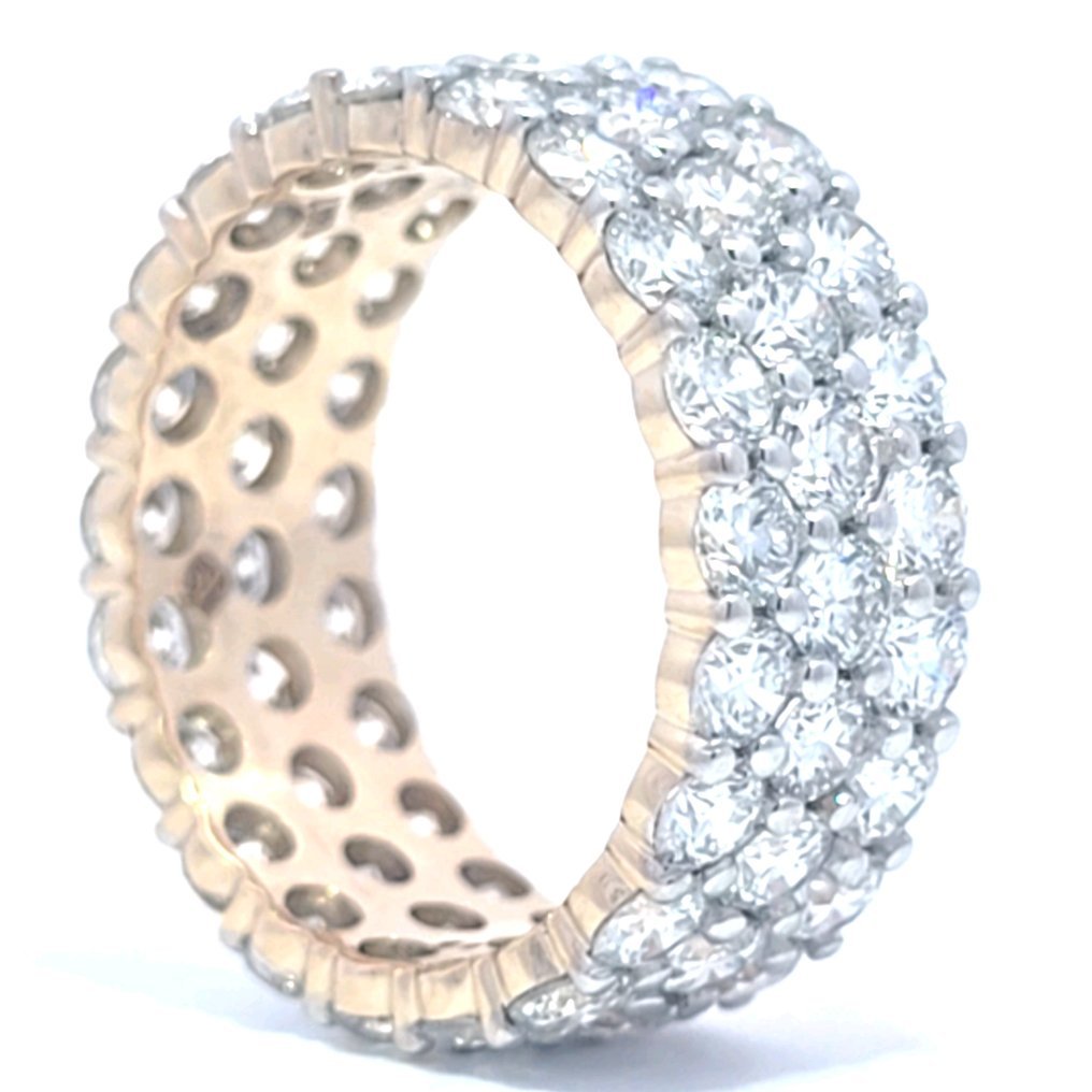 Ring - 14 kt. Yellow gold - 5.08ct. tw. Diamond (Lab-grown) - E-F , VVS-VS