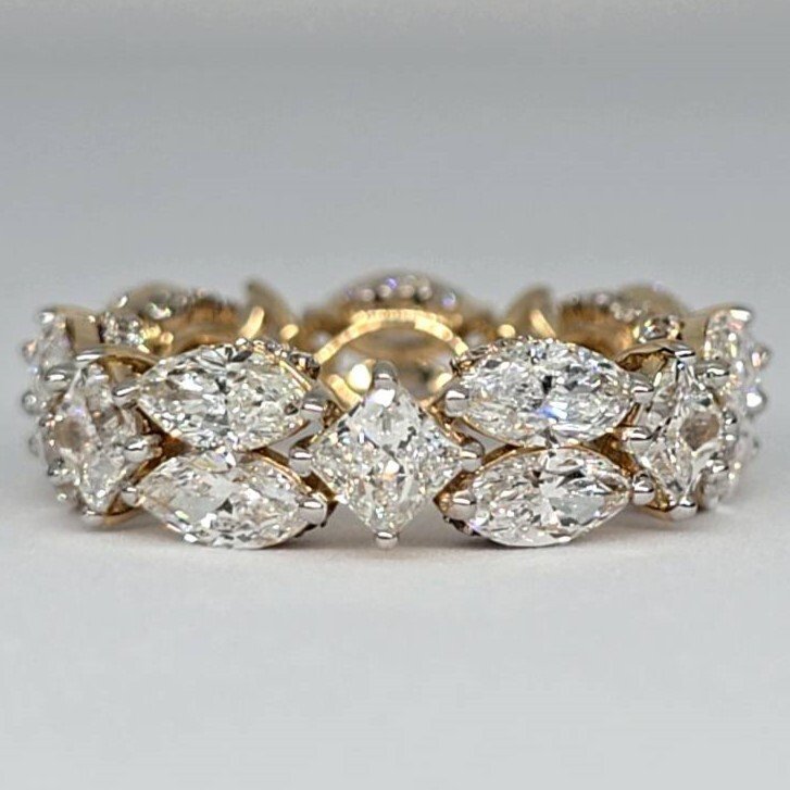 Ring - 14 kt. Yellow gold - 6.00ct. tw. Diamond (Lab-grown) - Engagement Ring