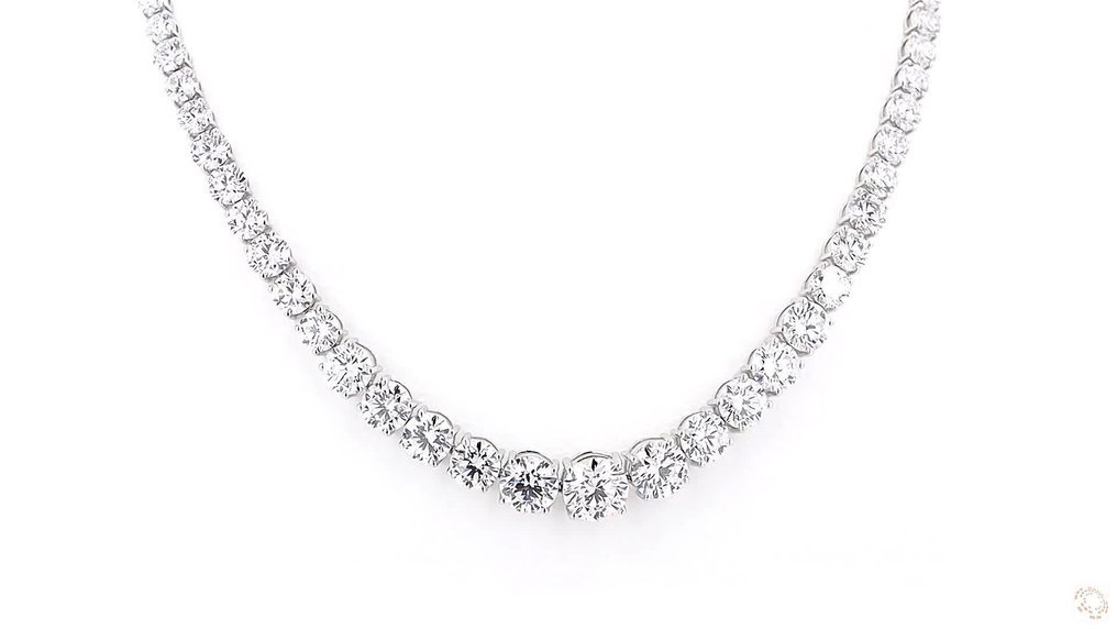 Necklace - 14 kt. White gold - 41.69ct. tw. Diamond (Lab-grown) - Diamond