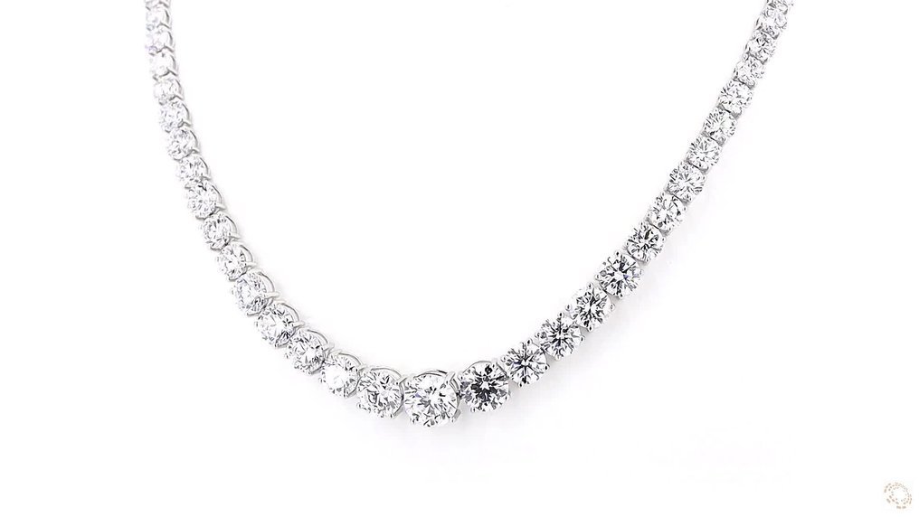 Necklace - 14 kt. White gold - 41.69ct. tw. Diamond (Lab-grown) - Diamond