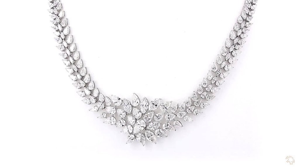 Necklace - 14 kt. White gold - 42.34ct. tw. Diamond (Lab-grown)