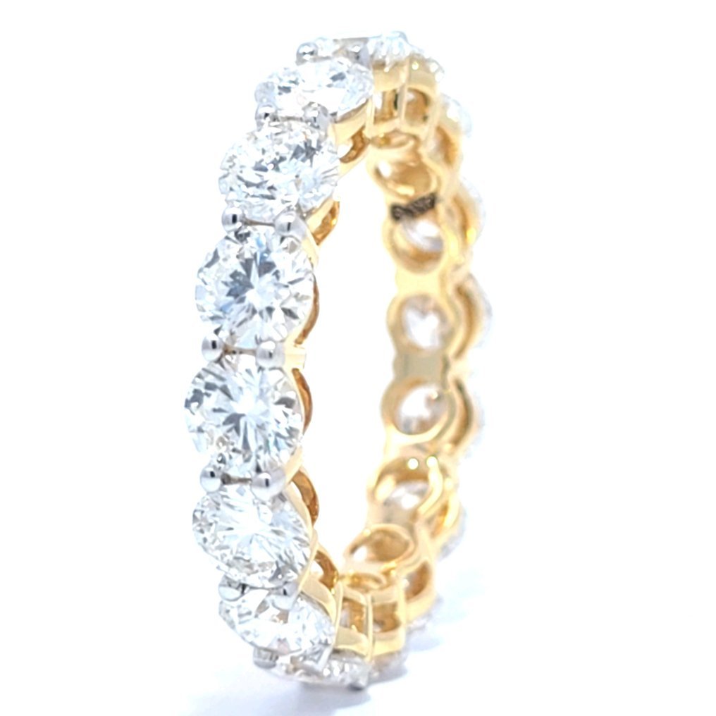 Ring - 14 kt. Yellow gold - 5.15ct. tw. Diamond (Lab-grown)