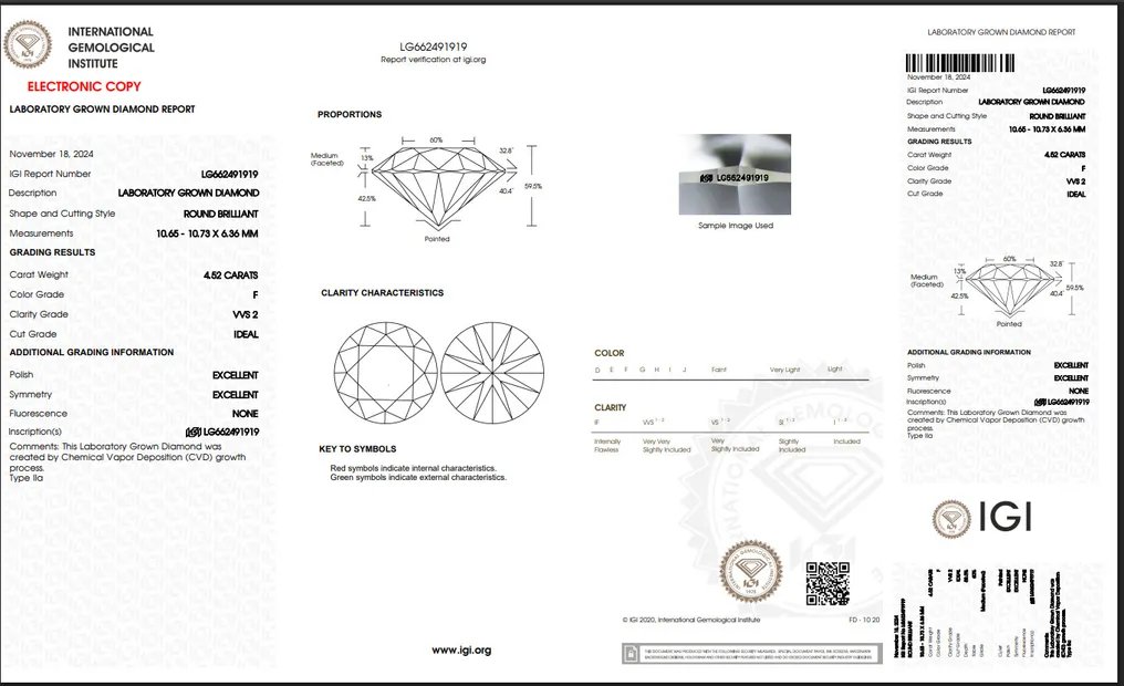 Ring Platinum - 7.24ct. tw. Diamond (Lab-grown) - Diamond
