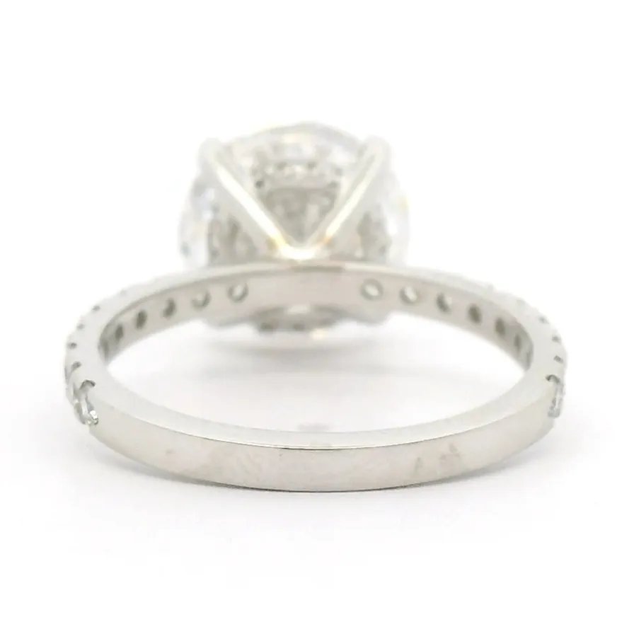 Ring - 18 kt. White gold - 4.16ct. tw. Diamond (Lab-grown) - Diamond - D ( Colourless )