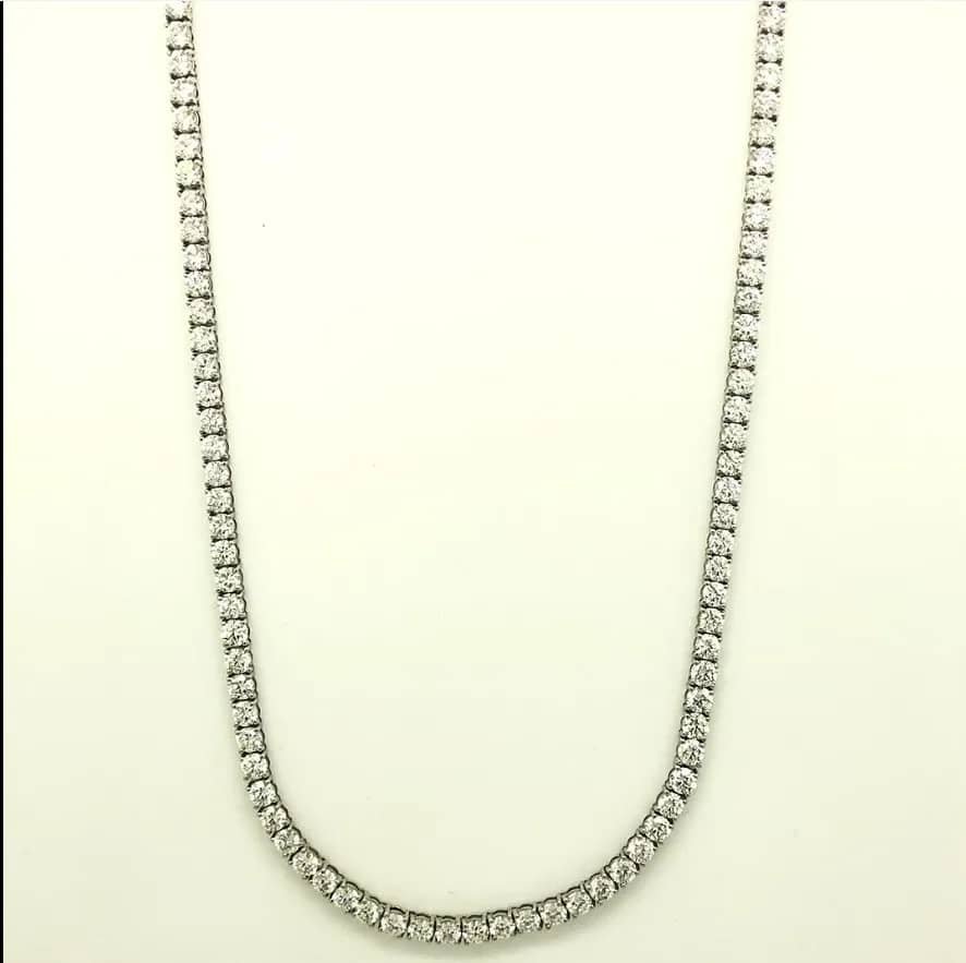 Necklace - 18 kt. Platinum, White gold - 16.94ct. tw. Diamond (Natural) - IGI