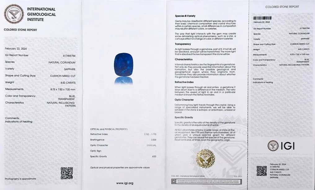 Wedding ring Platinum - 4.63ct. tw. Sapphire - Diamond - Plat 950 diamond Sapphire
