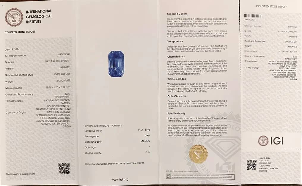 Ring Platinum - 4.64ct. tw. Sapphire - Diamond - Sri Lanka sapph Plat 950