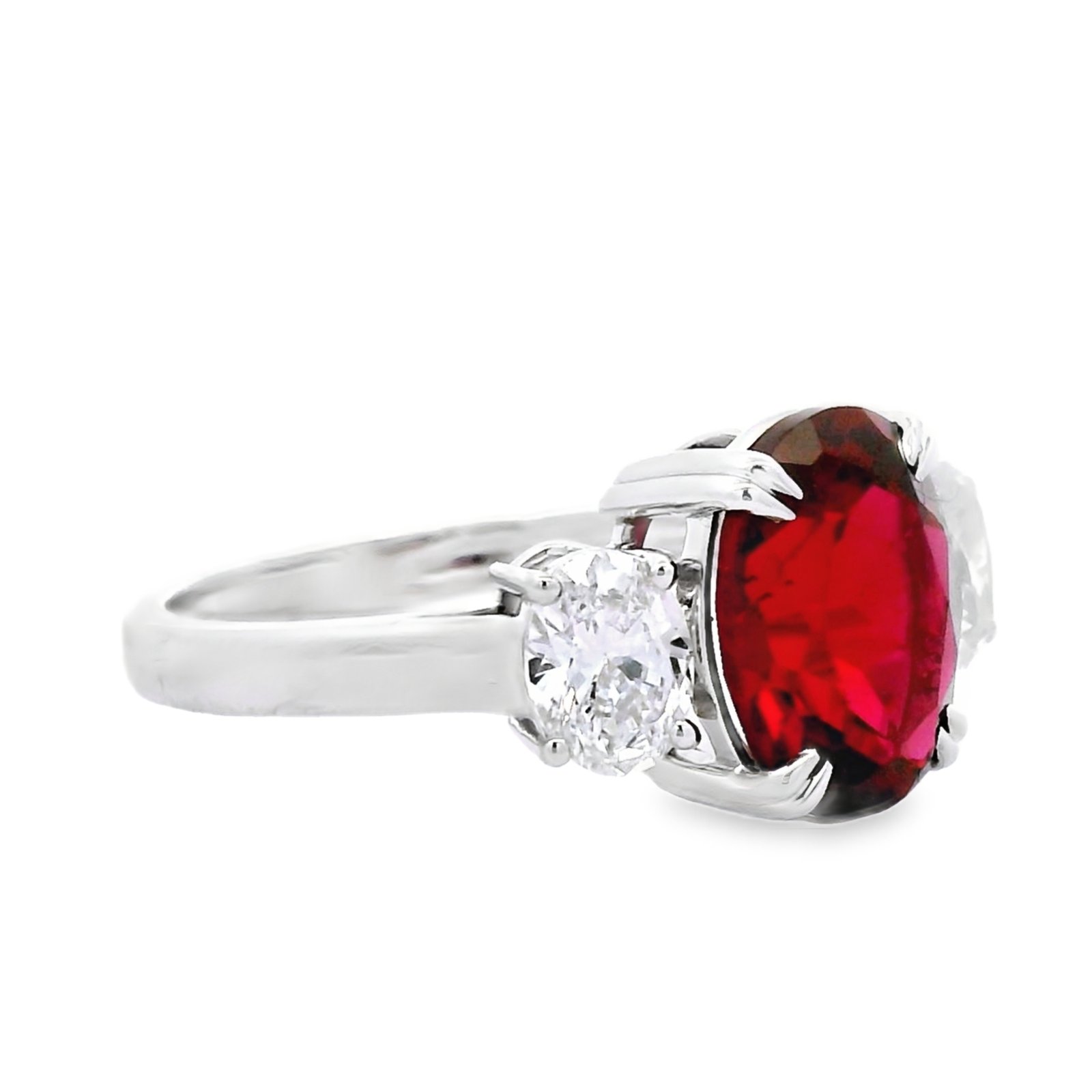 14k Yellow gold 7.05 ct tw. lab-grown Ruby-Diamond Ring
