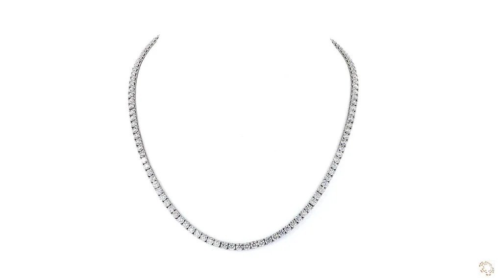 Necklace Platinum - 16.94ct. tw. Diamond (Natural) - Diamond
