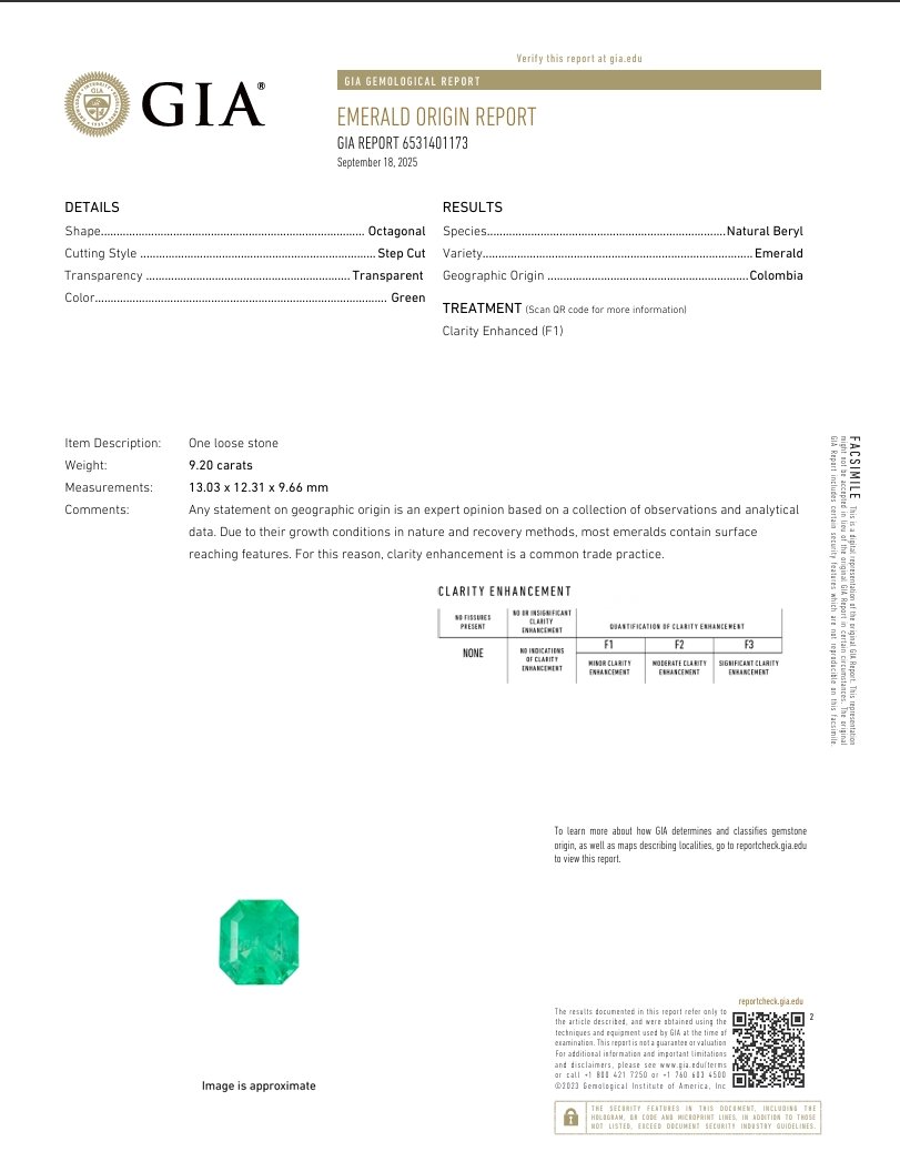GIA Certified Colombian Emerald &amp; Diamond Ring