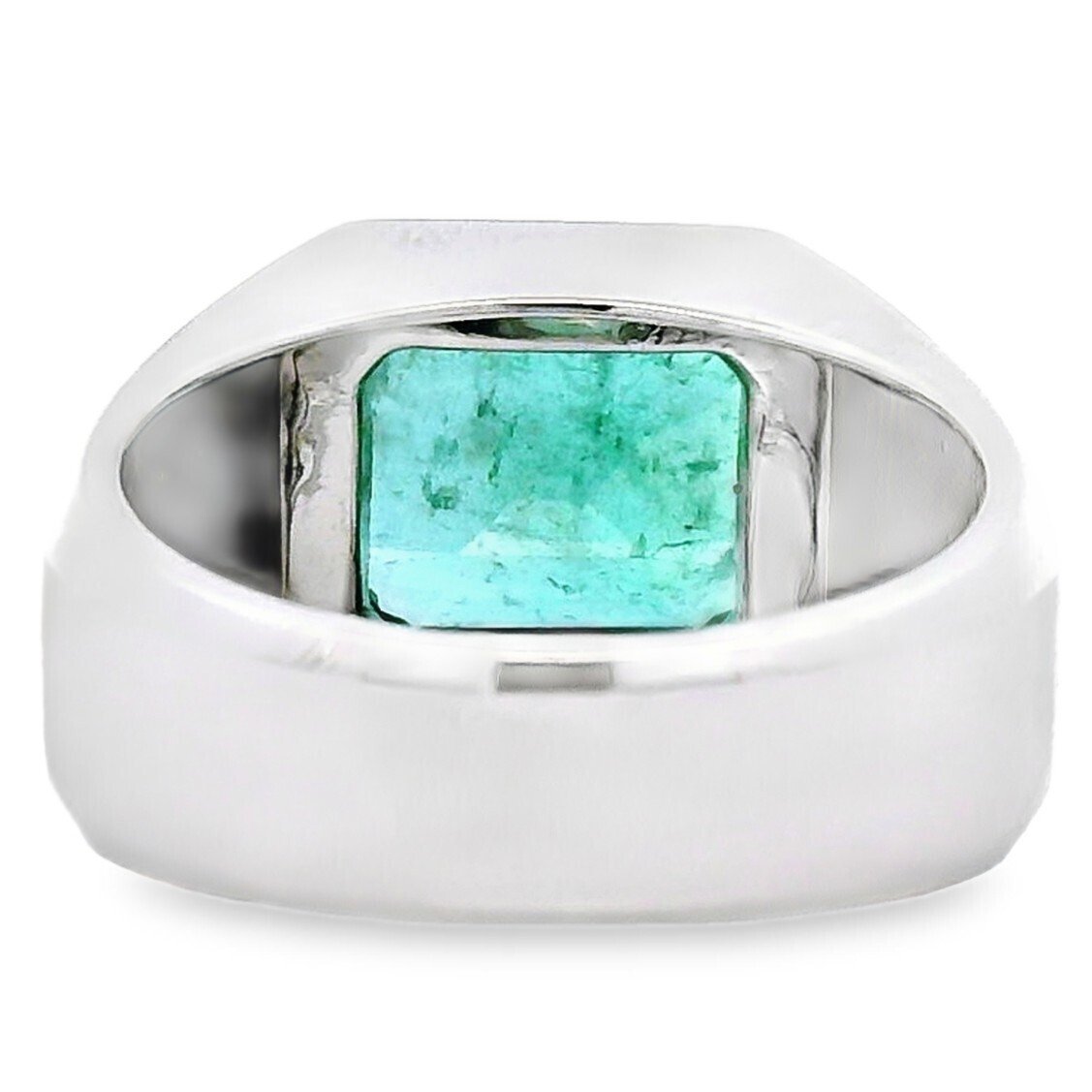 Ring - 14 kt. White gold - 3.71ct. tw. Emerald - Execlusive Emerald Ring