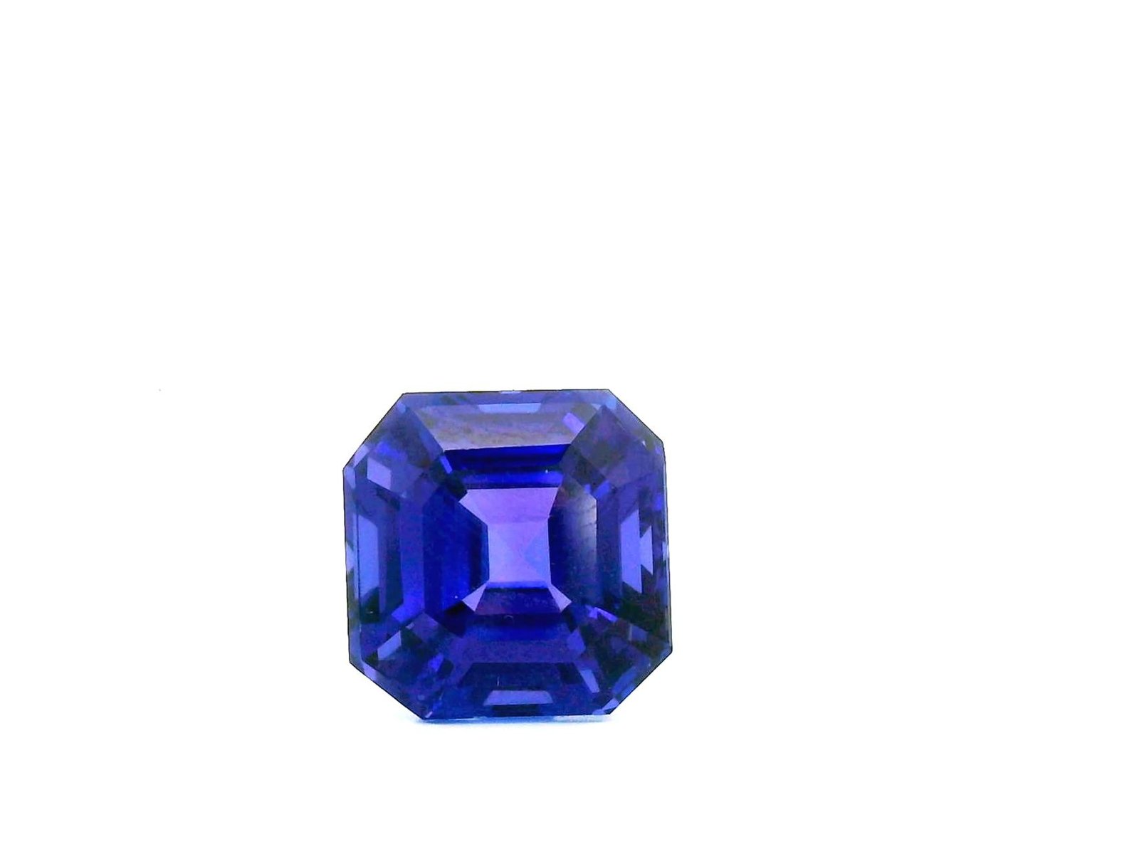 Certified square emerald cut natural tanzanite 18.63 carat 